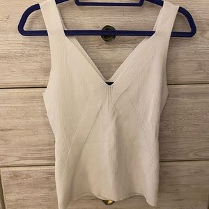 Intermix brand white stretch v-neck tank top
